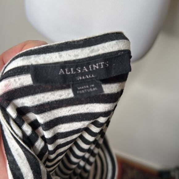 All Saints Rita Relaxed Fit Striped Tee - Picture 5 of 9